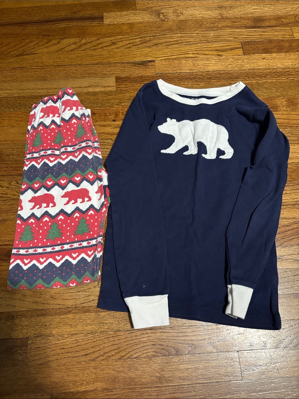 Little Blue House Christmas winter bear PJs pajama set long sleeve